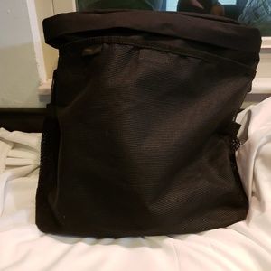 Canvas bag to attach to back seat or wheel chair.